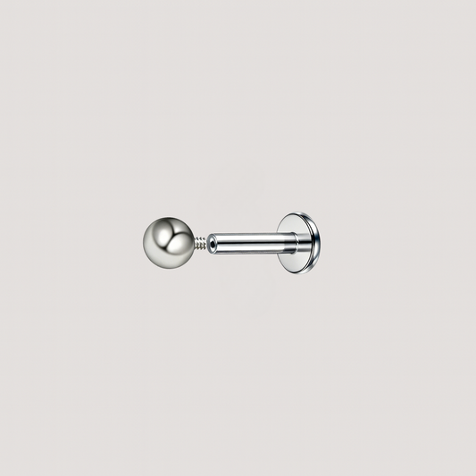 Silver Round Flat Back Barbell