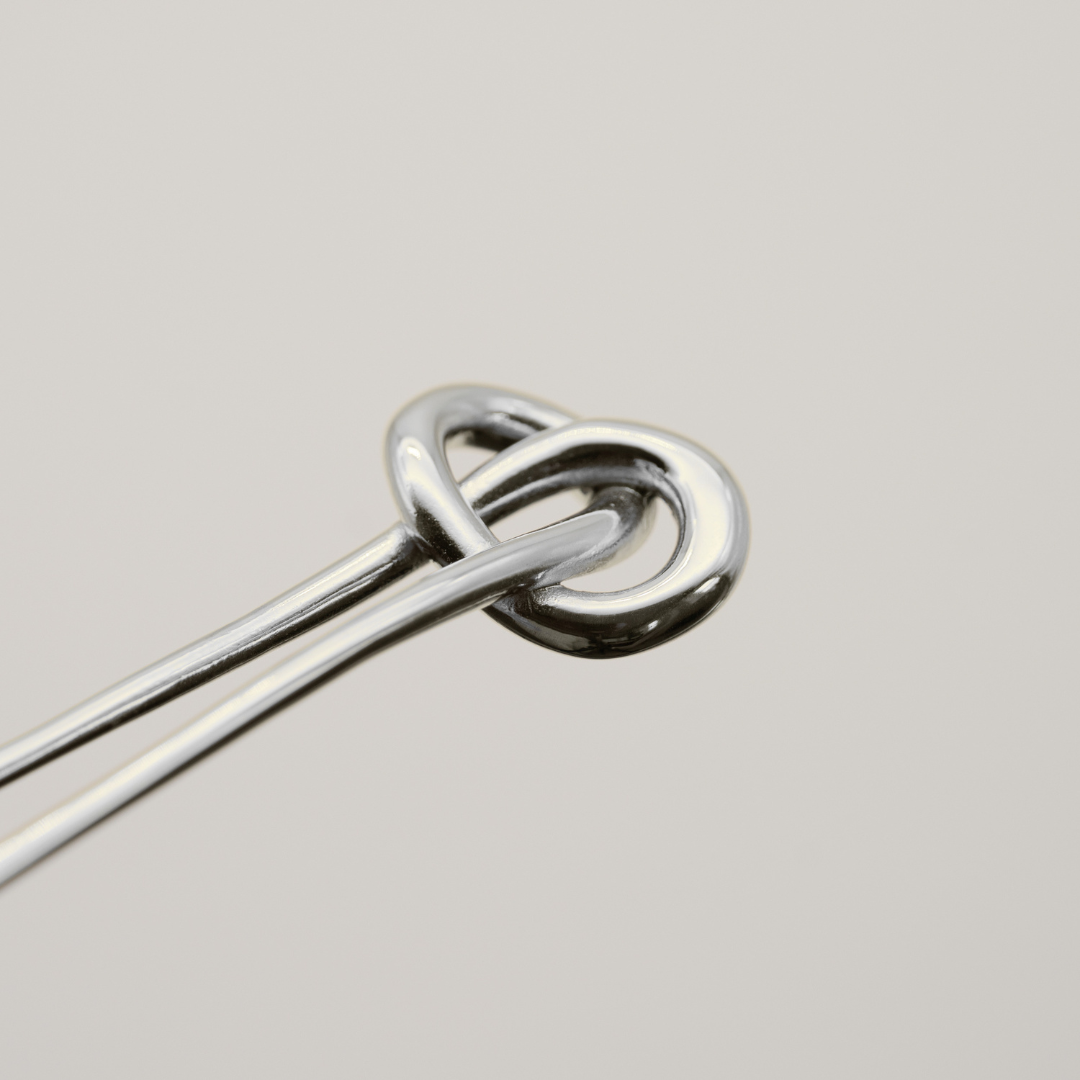 Knot Silver French Hair Pin