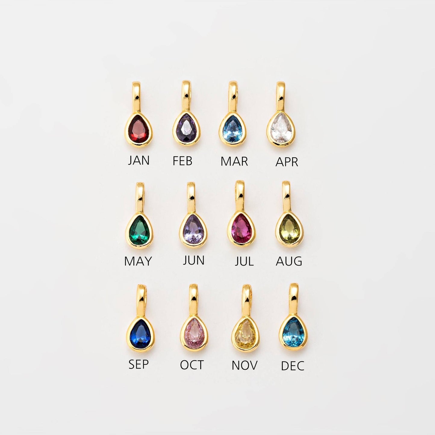 November Citrine Birthstone Charm
