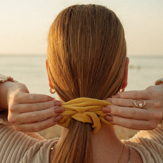 Mustard Velvet Scrunchie