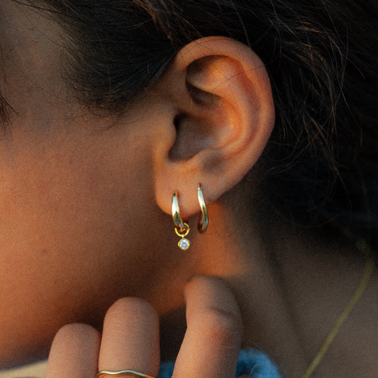 Round Crystal Earring Charm