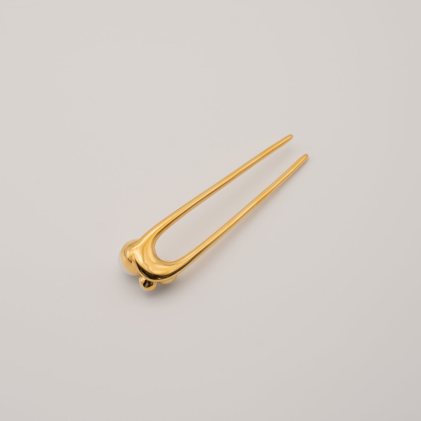 Triple Pearl Gold French Hair Pin