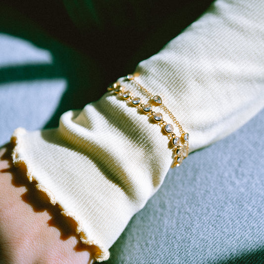 Gold Small Round Tennis Bracelet