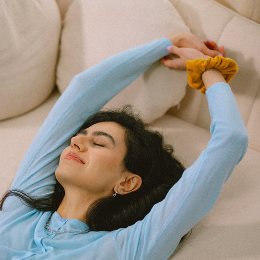 Mustard Velvet Scrunchie