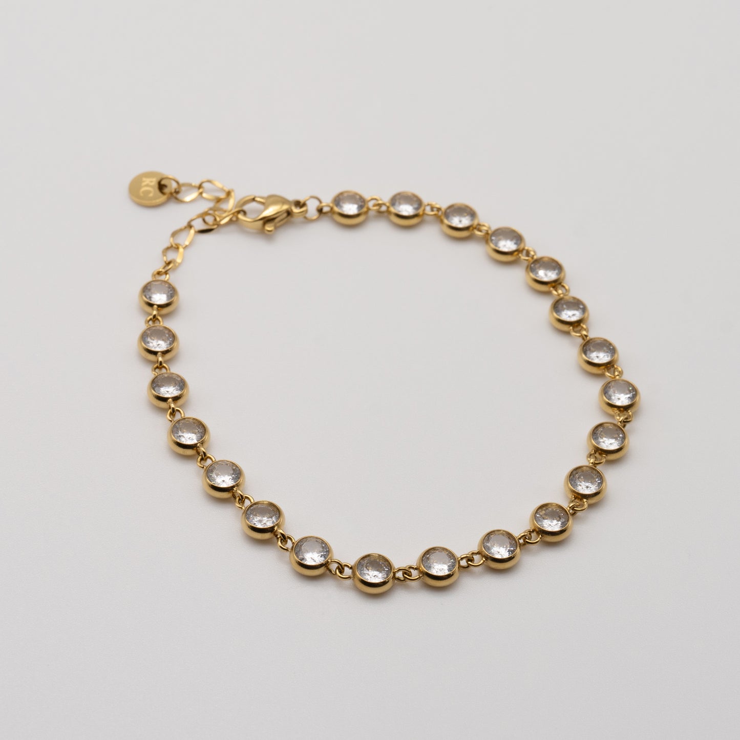 Gold Small Round Tennis Bracelet