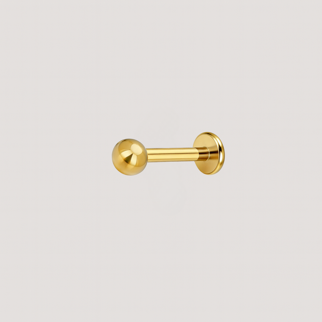 Gold Round Flat Back Barbell