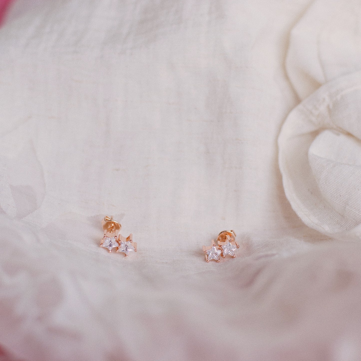 Double Star Stud Earring