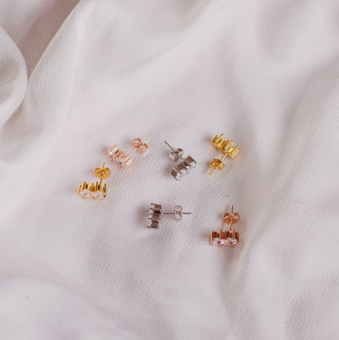 Double Star Stud Earring