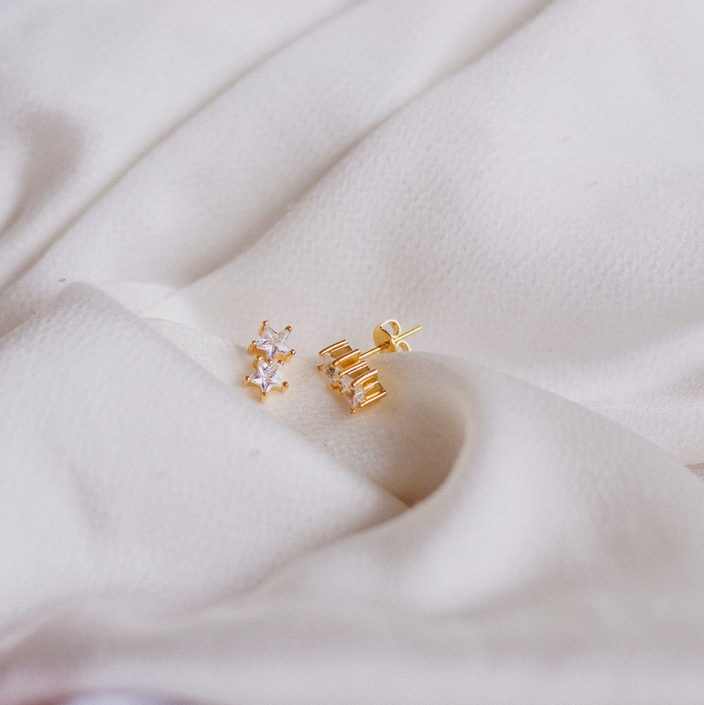 Double Star Stud Earring