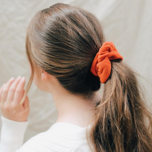 Burnt Orange Velvet Scrunchie
