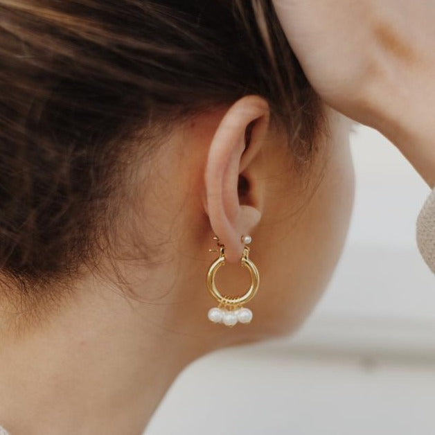 Multi Pearl Hoop