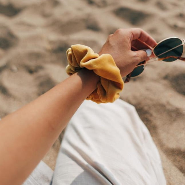 Burnt Orange Velvet Scrunchie