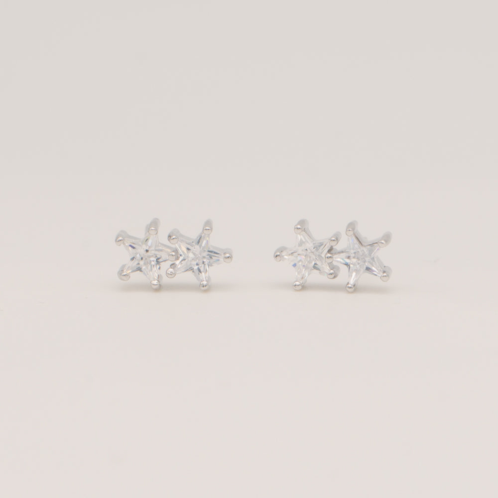 Double Star Stud Earring