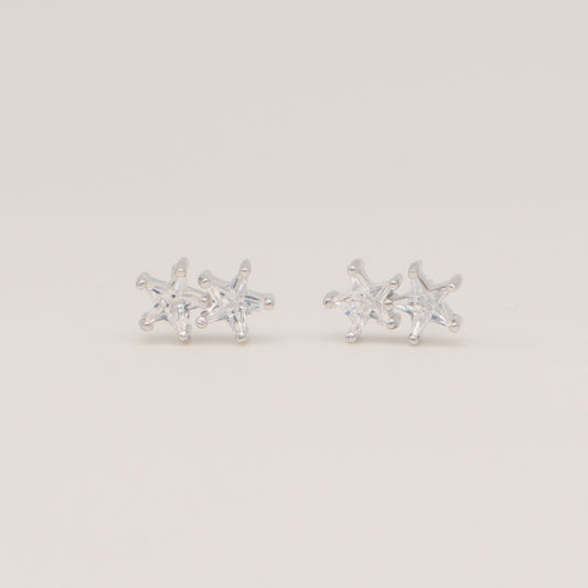 Double Star Stud Earring