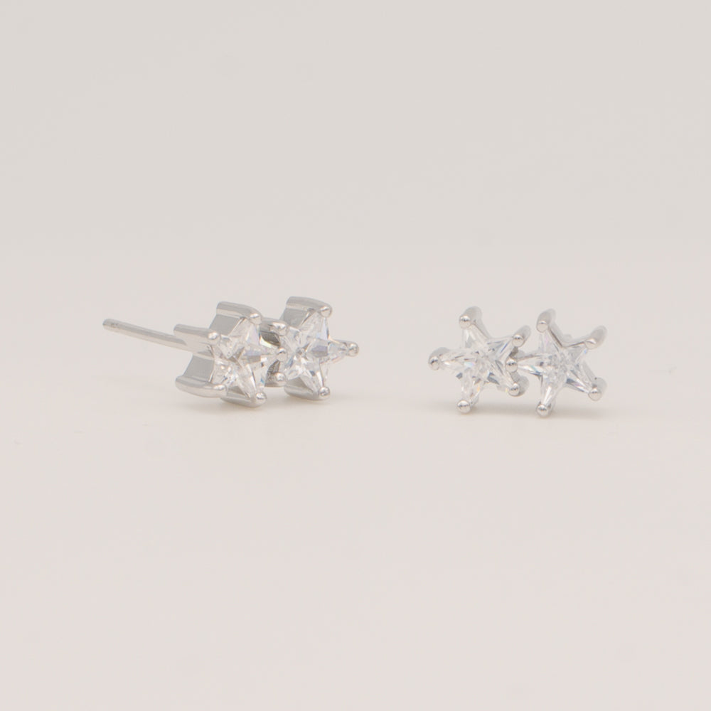 Double Star Stud Earring