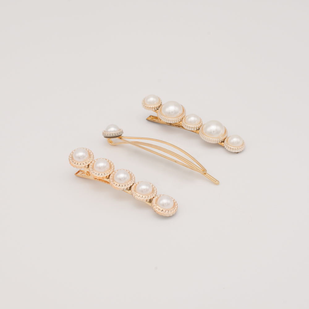 Pearl Hair Clips Set