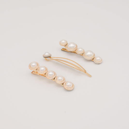Pearl Hair Clips Set
