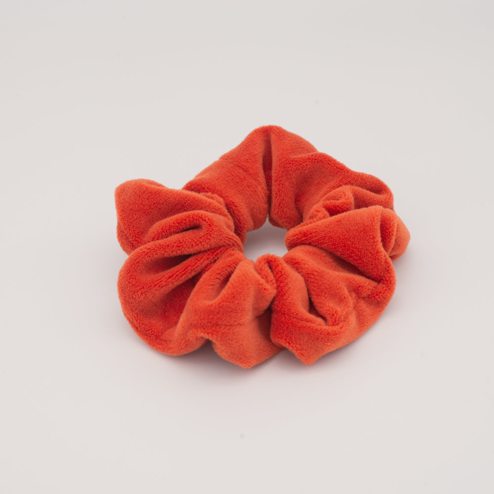 Sweet Orange Velvet Scrunchie