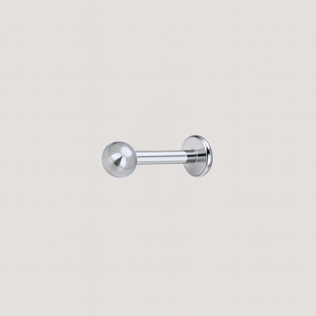 Silver Round Flat Back Barbell