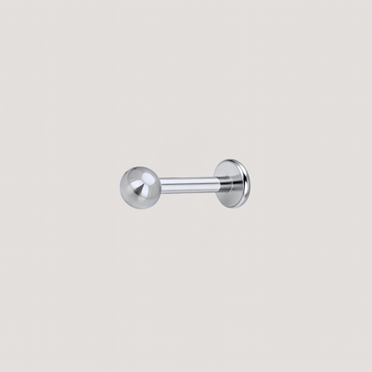 Silver Round Flat Back Barbell