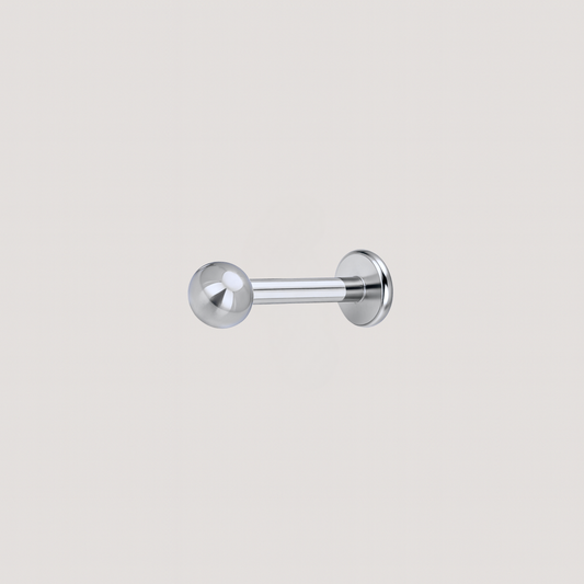 Silver Round Flat Back Barbell