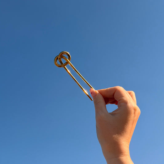 Knot Gold French Hair Pin