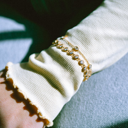 Gold Small Round Tennis Bracelet