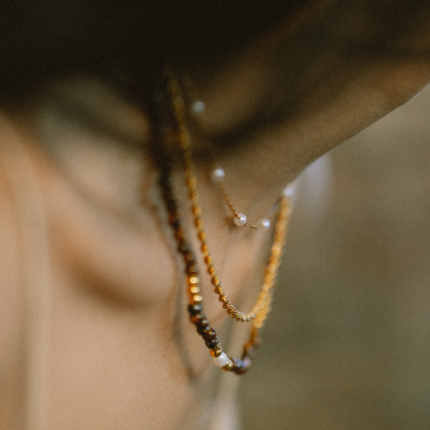 Tiger's Eye Beaded Gemstone Necklace