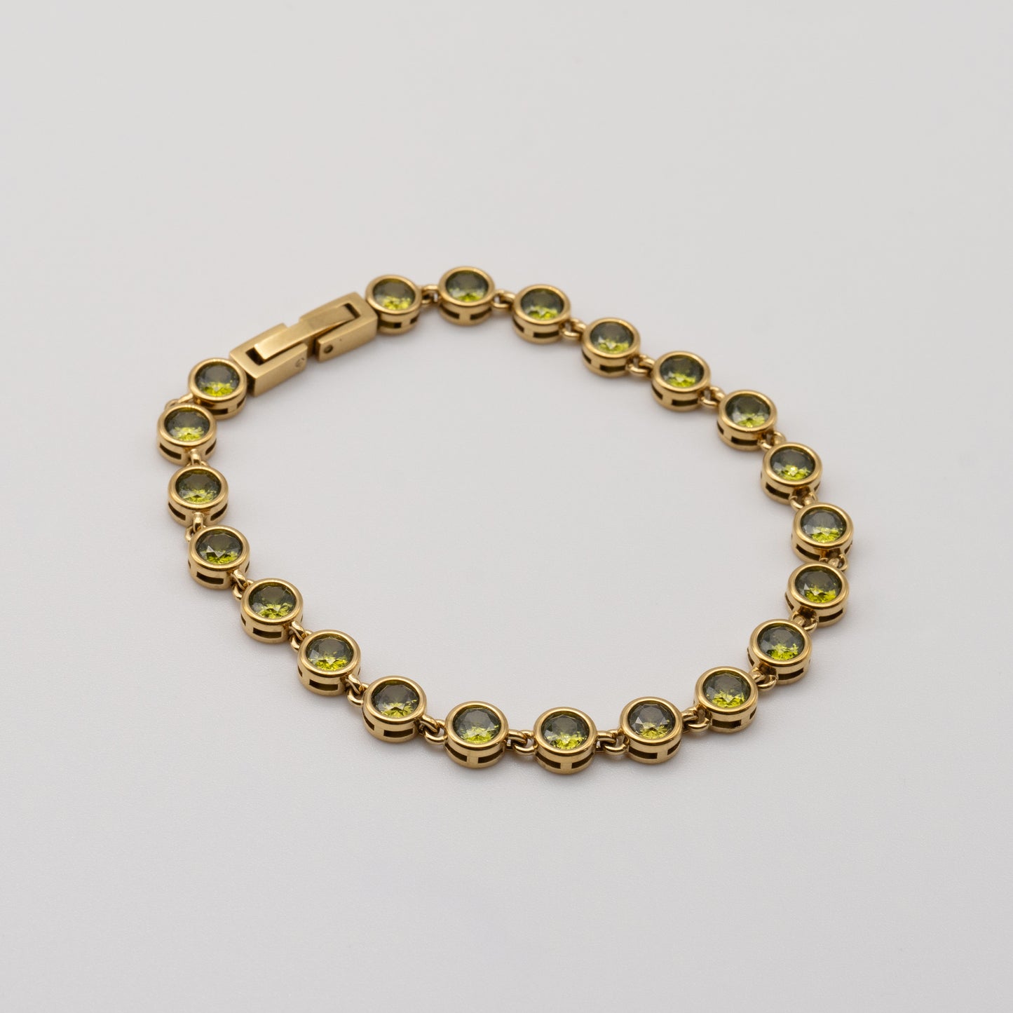 Olive Round Tennis Bracelet