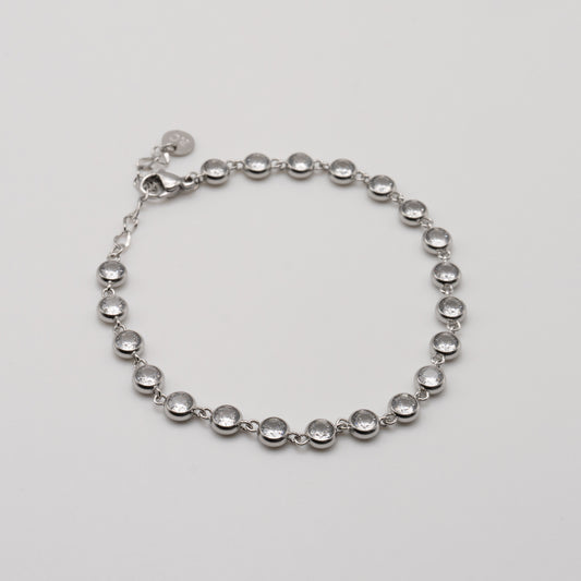 Silver Small Round Tennis Bracelet