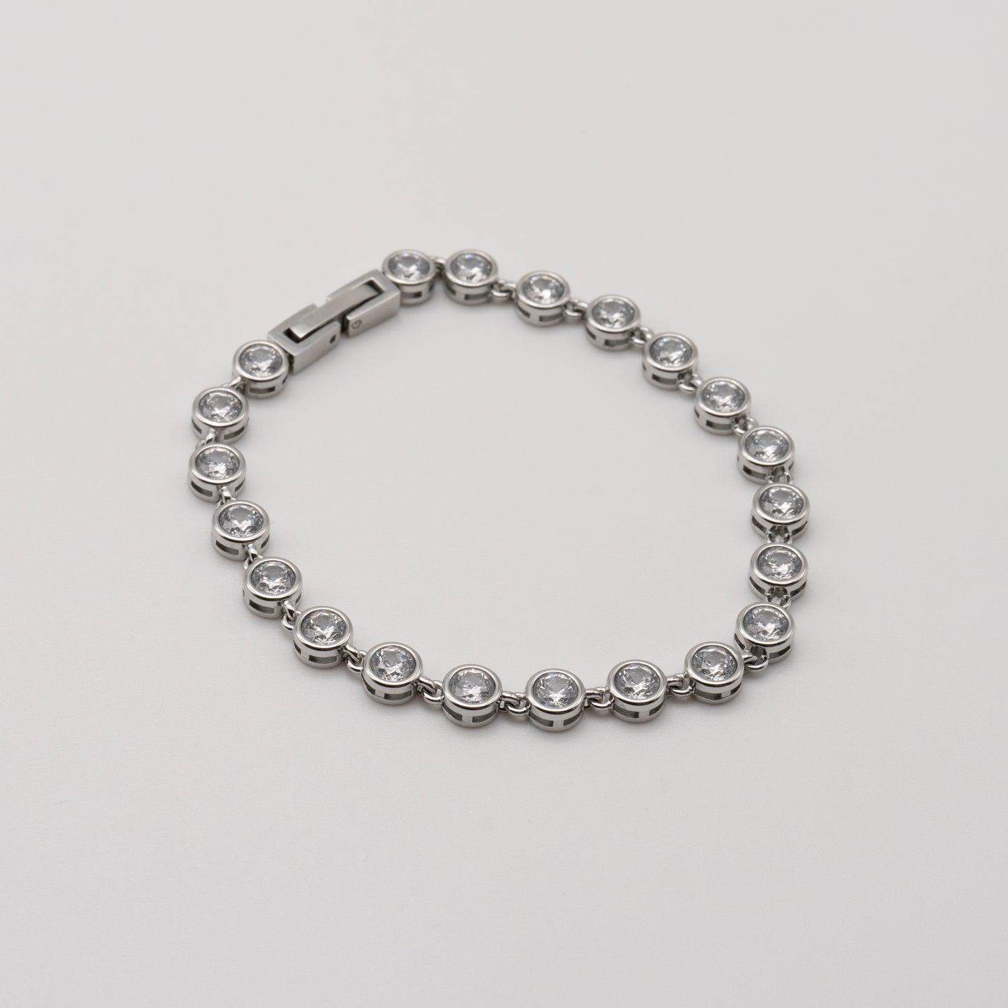 Silver Round Tennis Bracelet