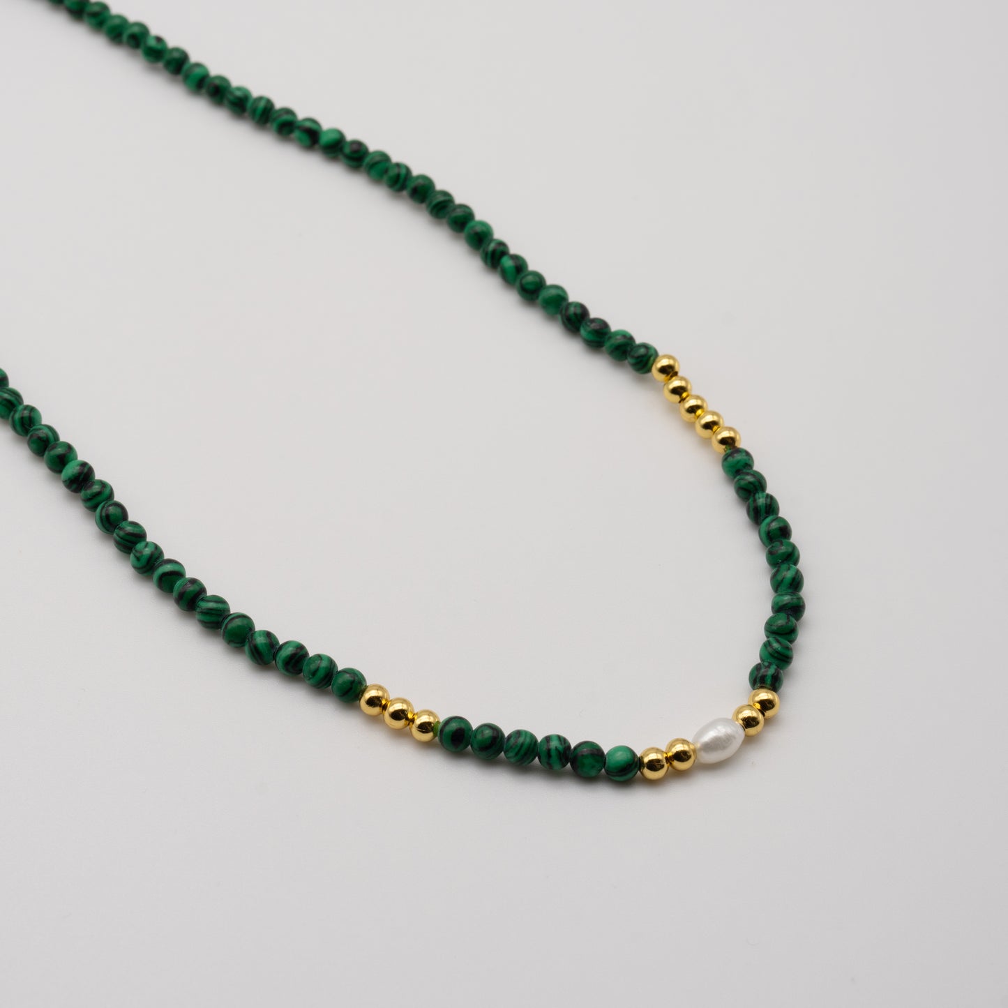 Malachite Gemstone Beaded Necklace