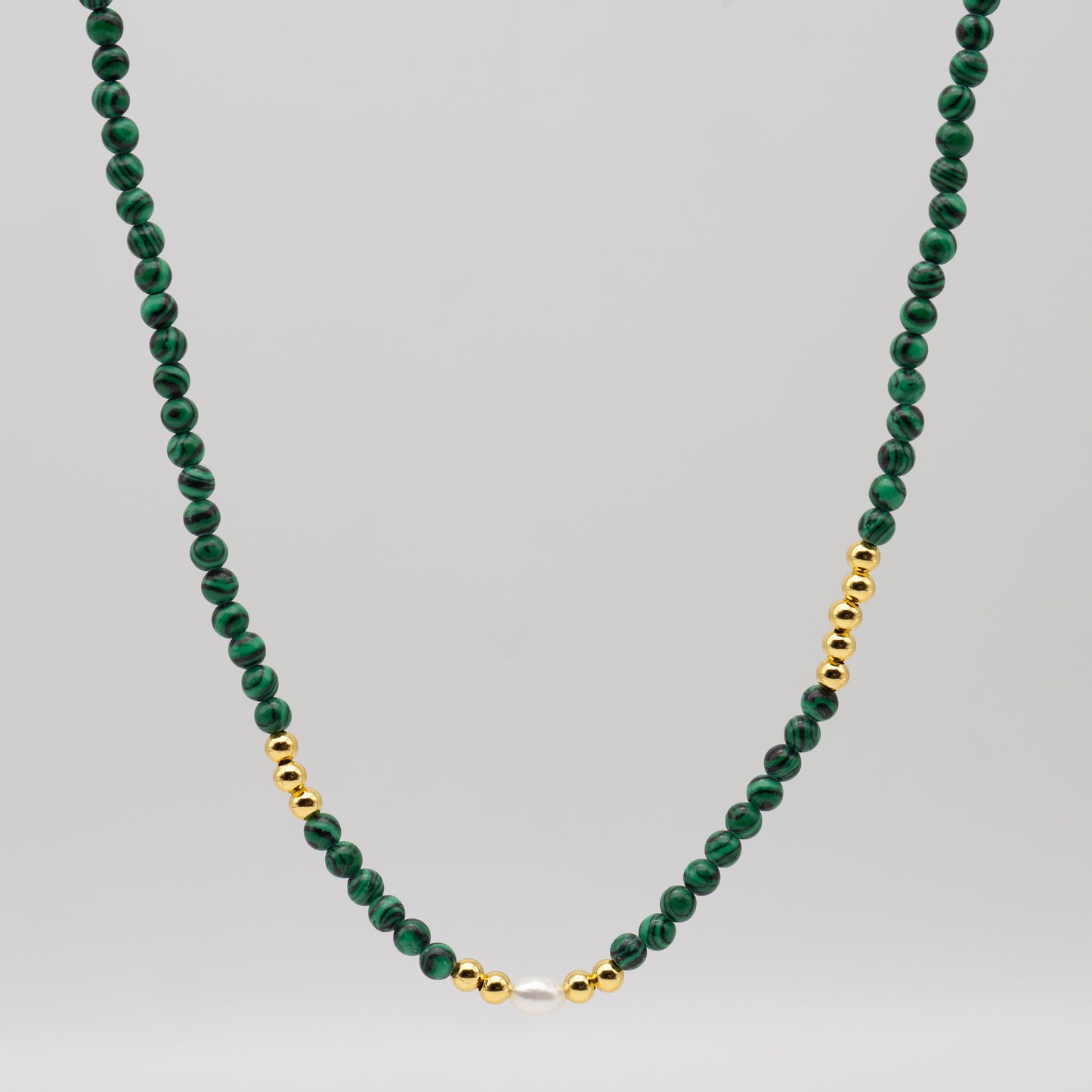 Malachite Gemstone Beaded Necklace