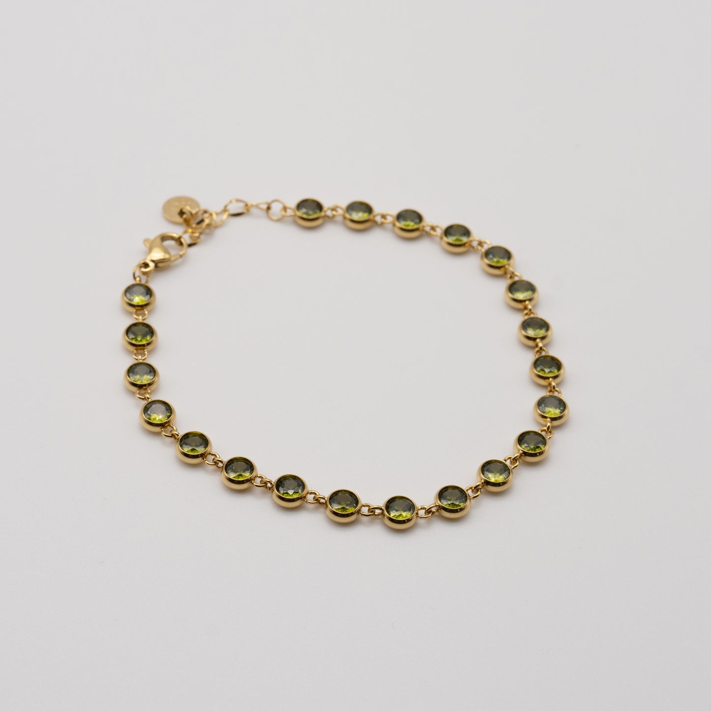 Olive Small Round Tennis Bracelet