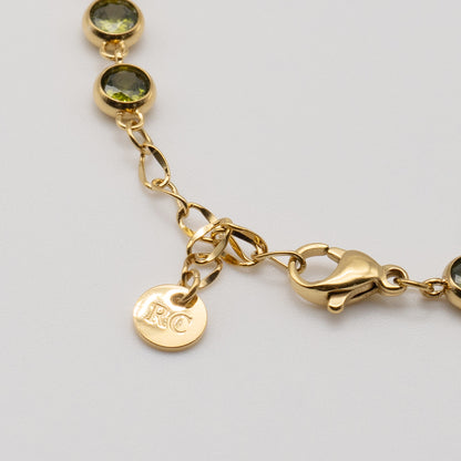 Olive Small Round Tennis Bracelet
