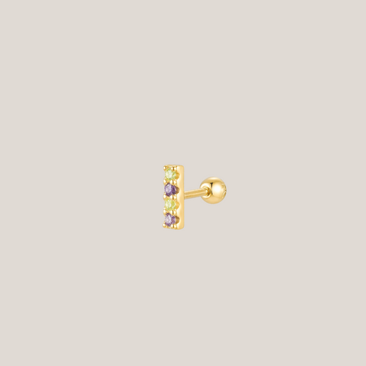 Crystal Bar Barbell Earring