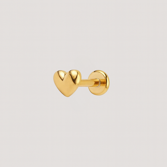 Gold Heart Flat Back Barbell