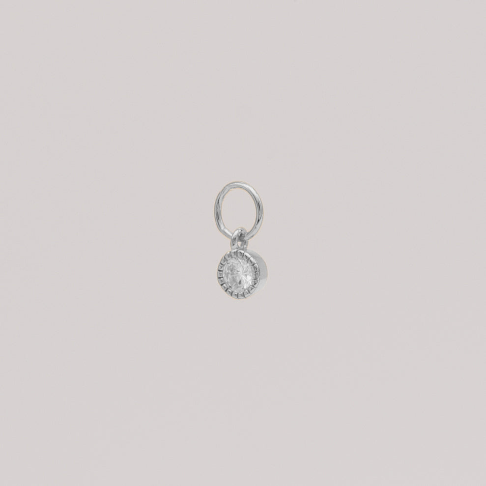 Round Crystal Earring Charm