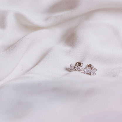 Double Star Stud Earring