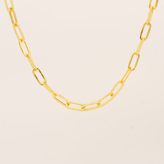 Twisted Simple Rectangle Chain Necklace