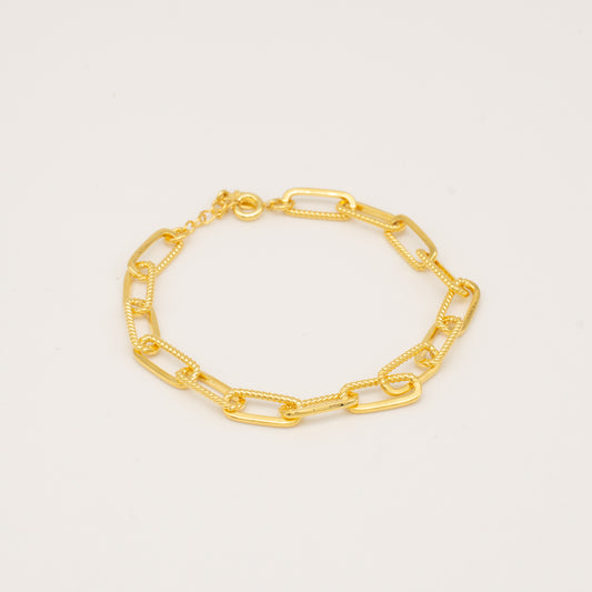 Twisted Simple Rectangle Chain Bracelet
