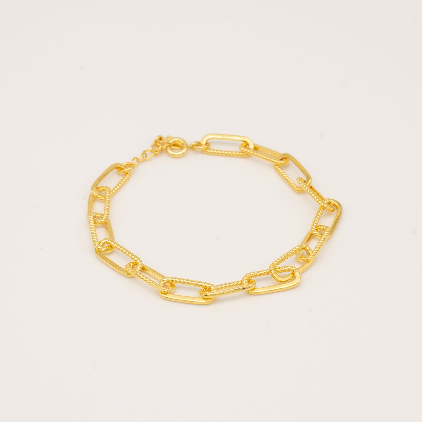 Twisted Simple Rectangle Chain Bracelet