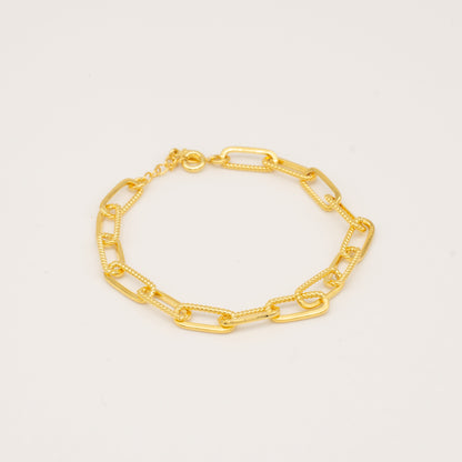 Twisted Simple Rectangle Chain Bracelet