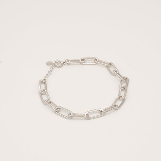 Twisted Simple Rectangle Chain Bracelet